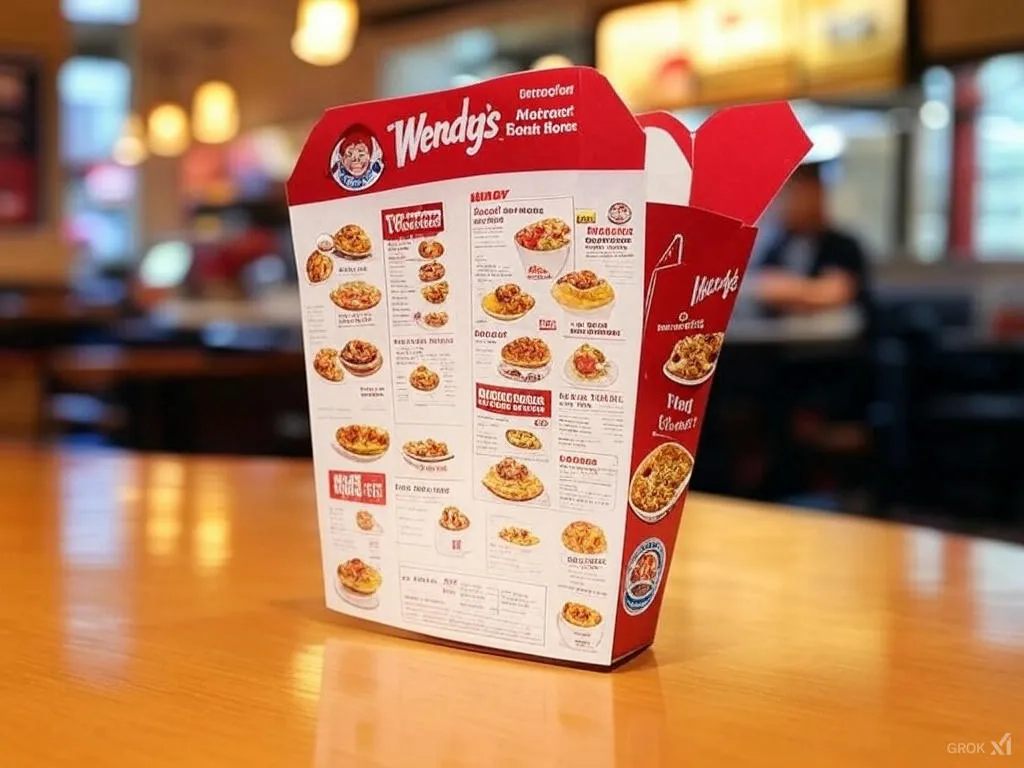 wendy's Wellington menu box