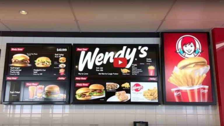 Wendy's Lower Hutt menu