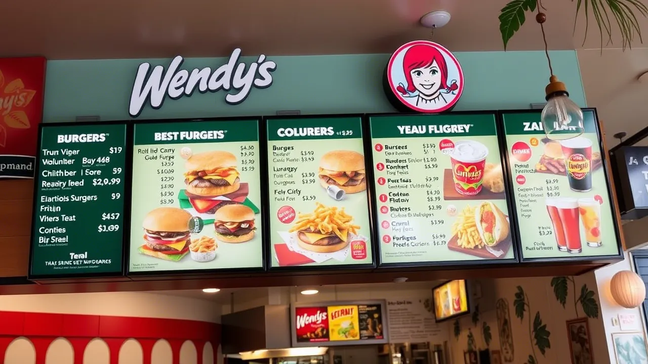 Wendy's Napier Menu